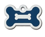 ID Tag Bone Small Epoxy Blue -